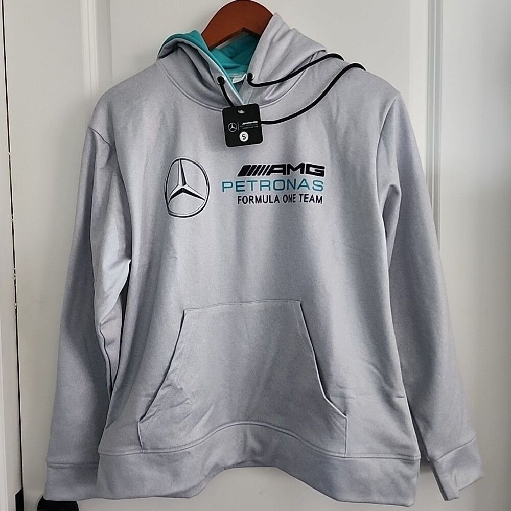 Petronas AMG Motorsport Hoodie Sweatshirt S Gray Logo Mercedes Formula One Team
